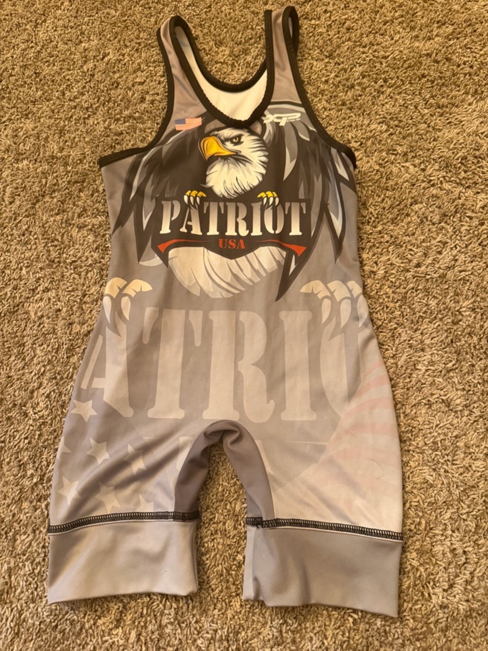 Kids Grey Eagle Wrestling Singlet